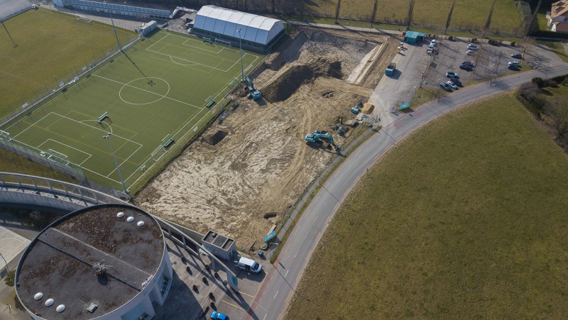 10.02.23 - Premiers coups de pelle sur le chantier de la Piscine-Patinoire de Terre Sainte